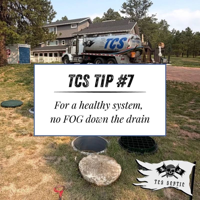 TCS tip #7: For a healthy system, no FOG (fats, oils and grease) down the drain.